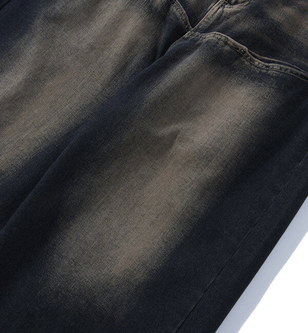  「《UNISEX / サイズ展開あり》スラッシュポケットブラストワイドデニム」|デニム|