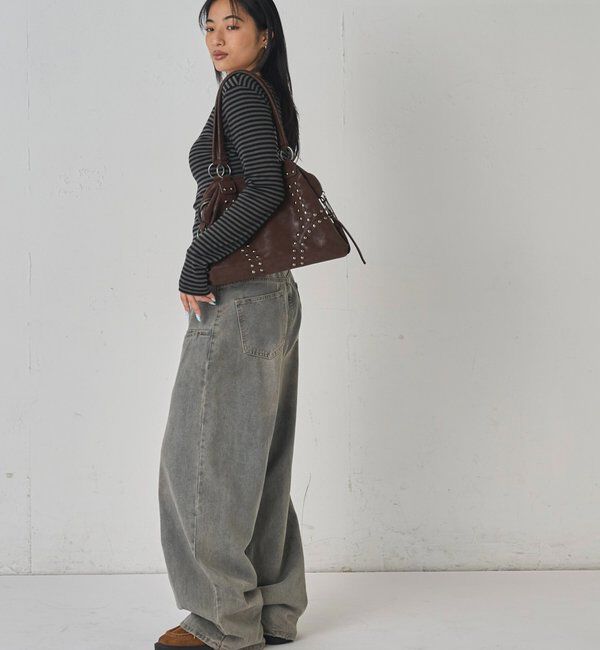  「《UNISEX / サイズ展開あり》スラッシュポケットブラストワイドデニム」|デニム|