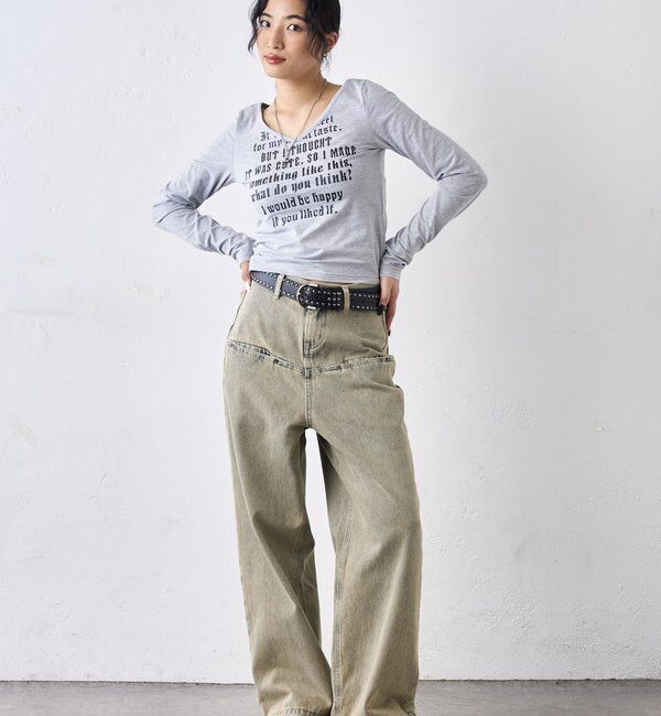  「《UNISEX / サイズ展開あり》スラッシュポケットブラストワイドデニム」|デニム|