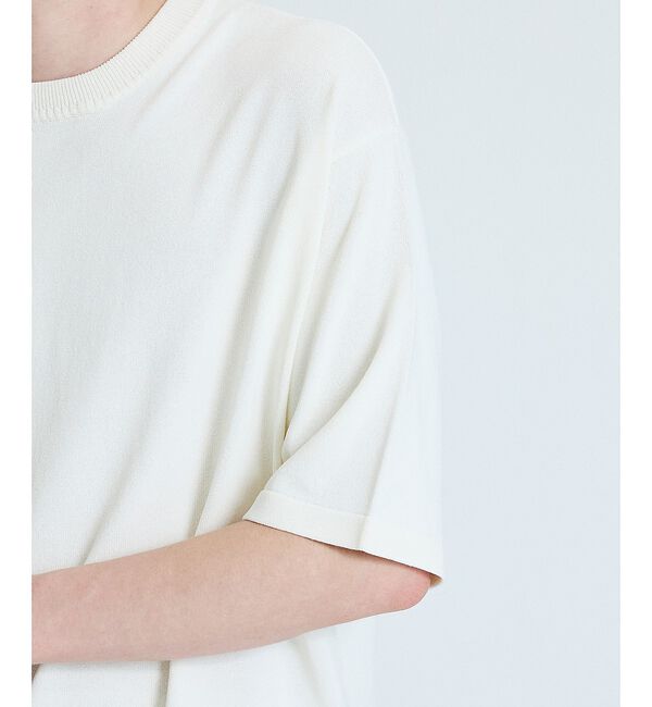 ABAHOUSE「【接触冷感】 サマーニットTシャツ / オーバーサイズ」|Tシャツ・カットソー|