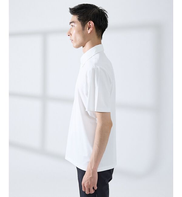 ABAHOUSE「【SMART CLOSET】シルケット天竺 ボタンダウン半袖ポロシャツ / 接触」|ポロシャツ|