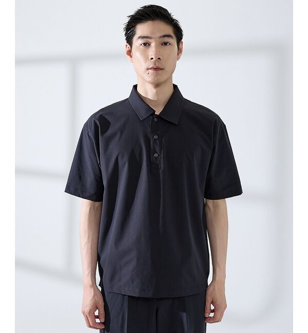 ABAHOUSE「【セットアップ対応】360&deg;ストレッチ リップストップ リラックス ポロシャツ/」|ポロシャツ|