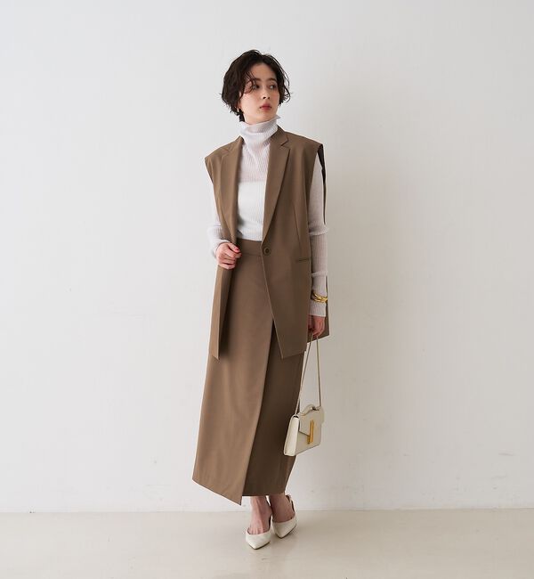Rouge vif「【セットアップ対応】テーラーカラージレ」|ベスト・ジレ|