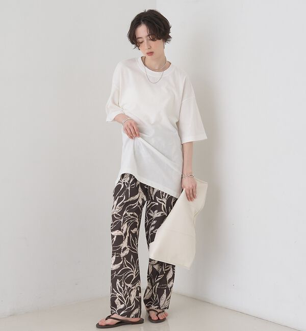 Rouge vif「リーフプリントルーズテーパードパンツ/ウエストゴム」|その他|