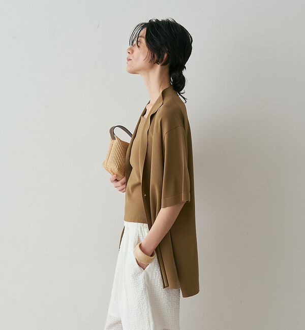 qualite「【接触冷感・セットアップ対応】レーヨンストレッチニットジャケット」|カーディガン|