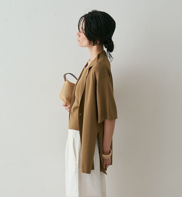 qualite「【接触冷感・セットアップ対応】レーヨンストレッチニットジャケット」|カーディガン|