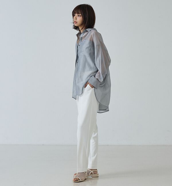abahouse mavie「カットジョーゼット イージーテーパードパンツ」|その他|
