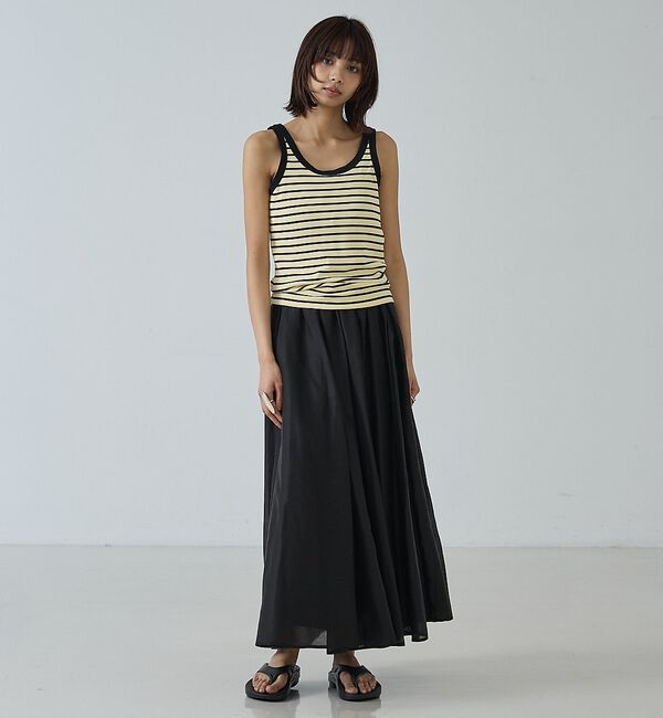 abahouse mavie「【カップ付き】ボーダータンクトップ」|キャミソール|
