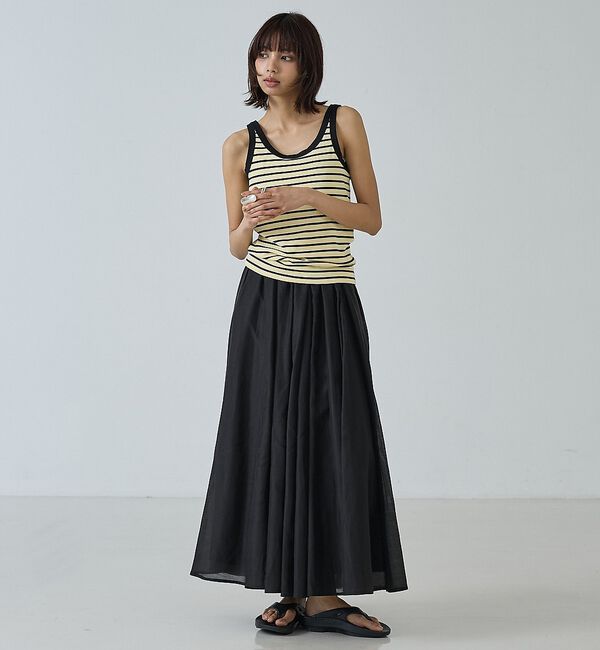 abahouse mavie「【カップ付き】ボーダータンクトップ」|キャミソール|