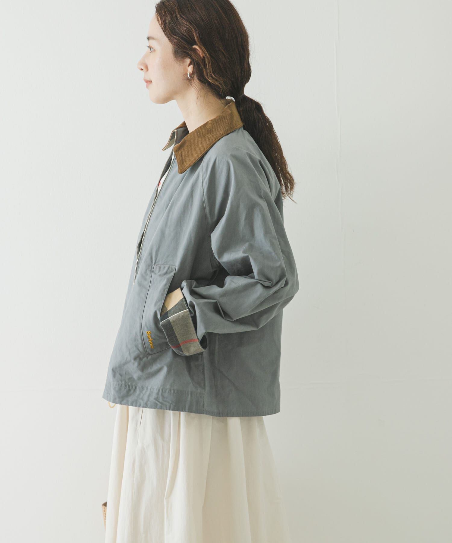 URBAN RESEARCH「Barbour　CATLIN CASUAL JACKET」|ノーカラーコート|