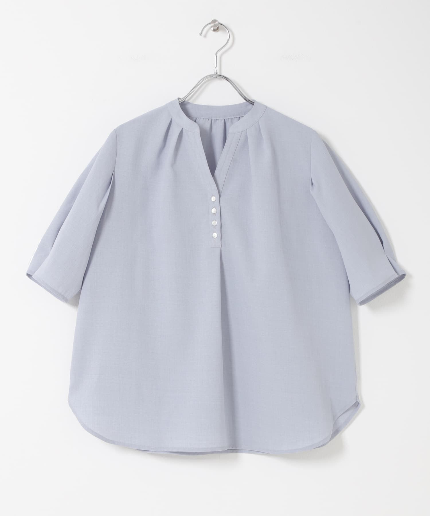 URBAN RESEARCH ROSSO「『UR TECH DRYLUXE』 デザインスリーブブラウス」|シャツ・ブラウス|
