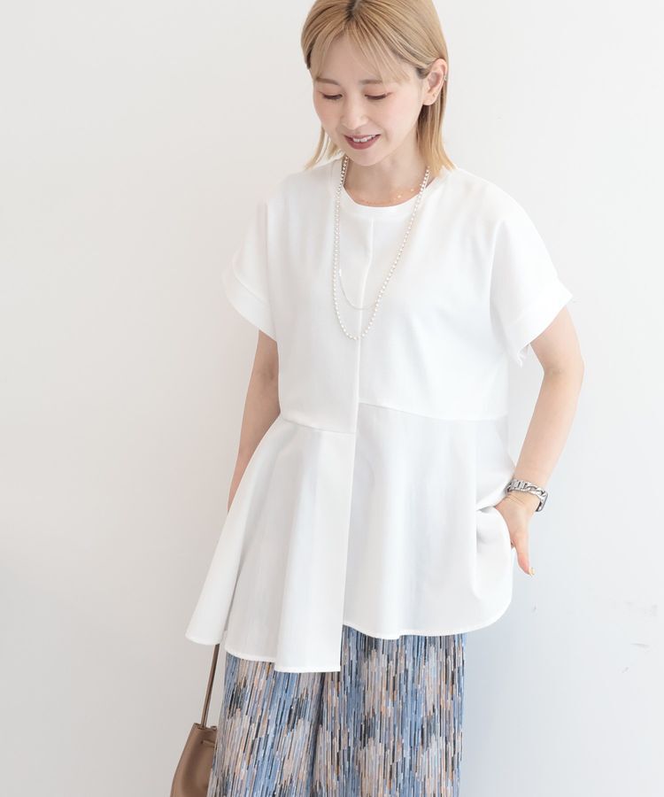 AMERICAN HOLIC「アシンメトリーペプラム ドッキングプルオーバー」|Tシャツ・カットソー|