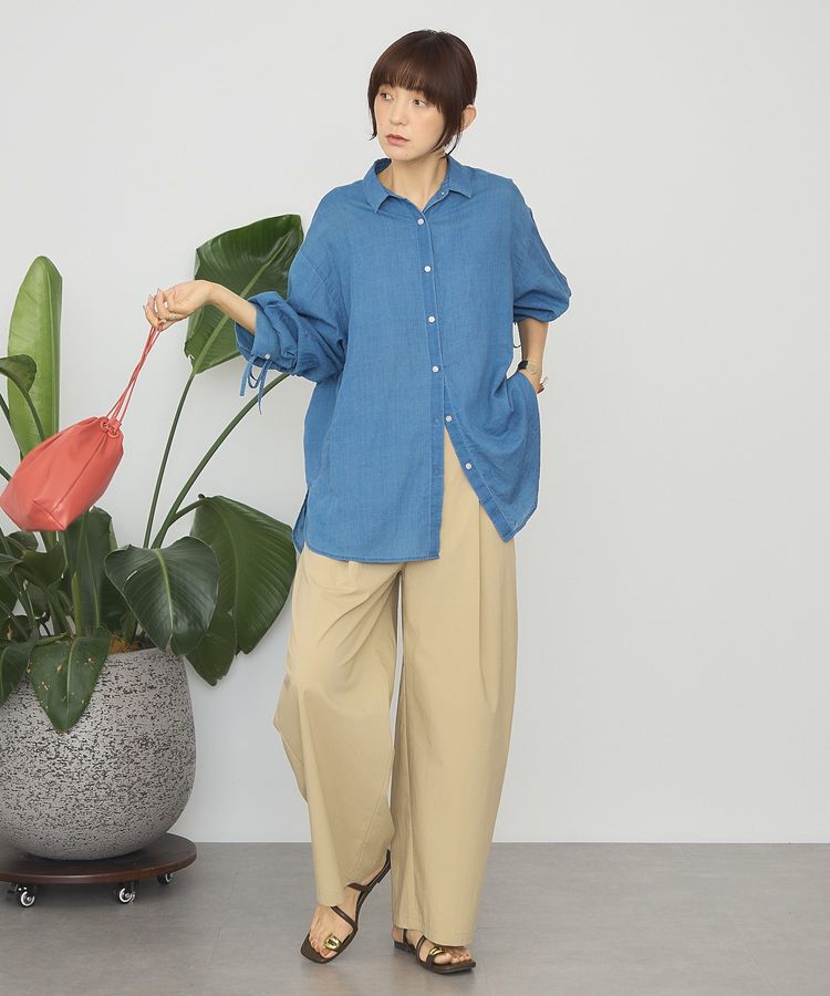 AMERICAN HOLIC「ガーメントウォッシュアソートギャザーシャツ」|シャツ・ブラウス|