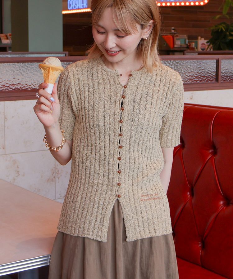AMERICAN HOLIC「【BLUE SEAL】メランジニットプルオーバー」|ニット・セーター|Beige