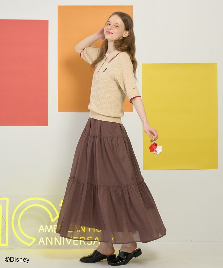 AMERICAN HOLIC「【Mickey&Friends】ケーブルニットポロ」|ニット・セーター|