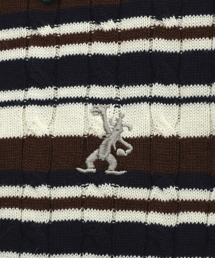 AMERICAN HOLIC「【Mickey&Friends】ケーブルニットポロ」|ニット・セーター|