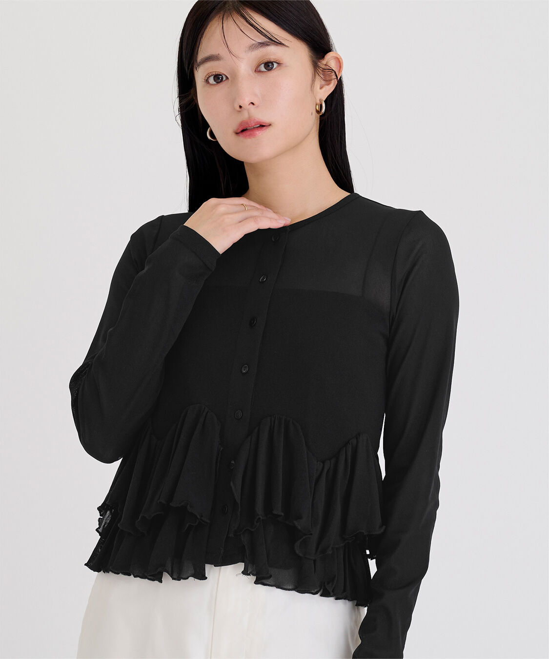 ur's「シアーペプラムカットソー」|Tシャツ・カットソー|