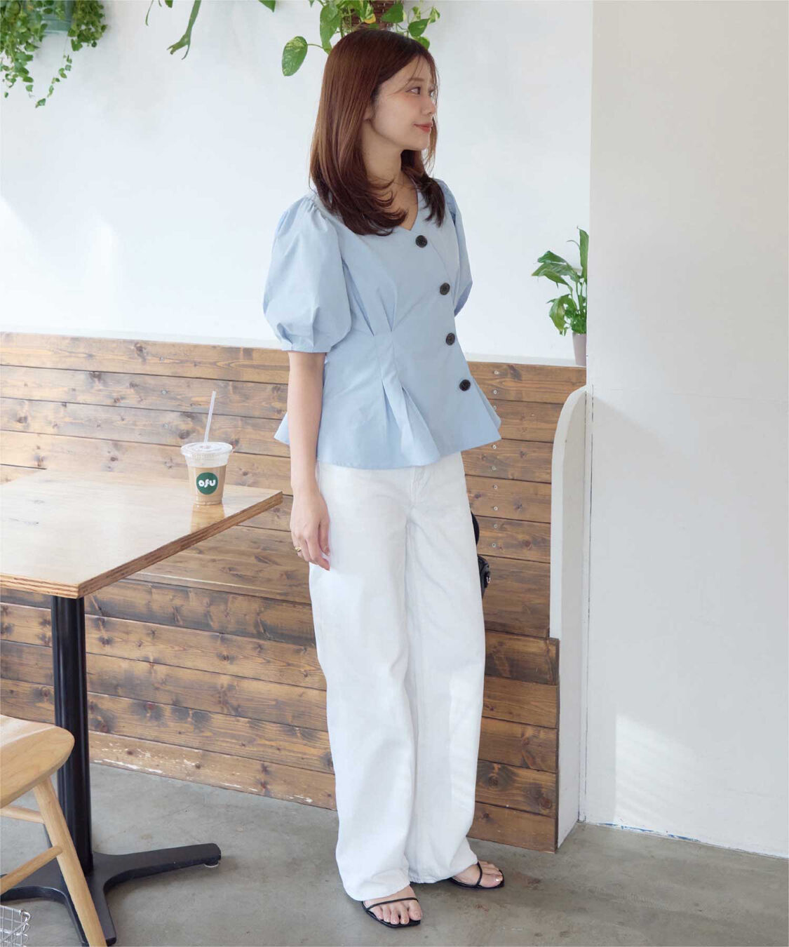 titivate「【ほたるさんコラボアイテム】アシンメトリーペプラムデザインブラウス」|シャツ・ブラウス|