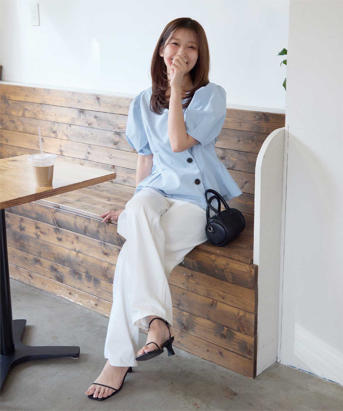 titivate「【ほたるさんコラボアイテム】アシンメトリーペプラムデザインブラウス」|シャツ・ブラウス|