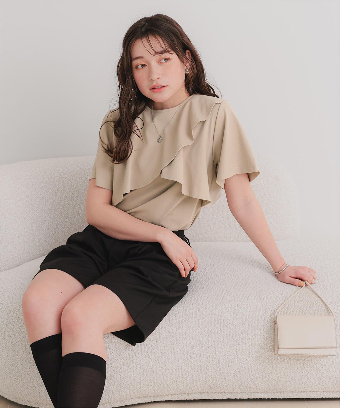 titivate「機能性カットソーフレアデザイントップス」|Tシャツ・カットソー|
