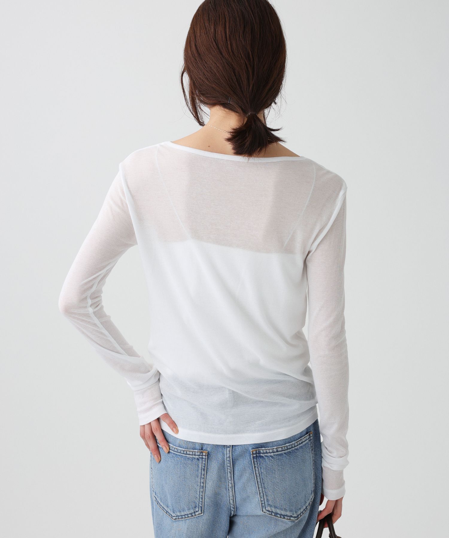 BABYLONE「シアーフライスクルーネックプルオーバー/マシンウォッシャブル」|Tシャツ・カットソー|