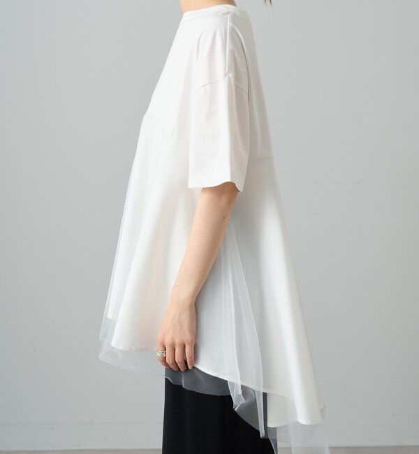  「《リバイバル》【WEB限定/Du noir】チュールドッキングTシャツ」|Tシャツ・カットソー|