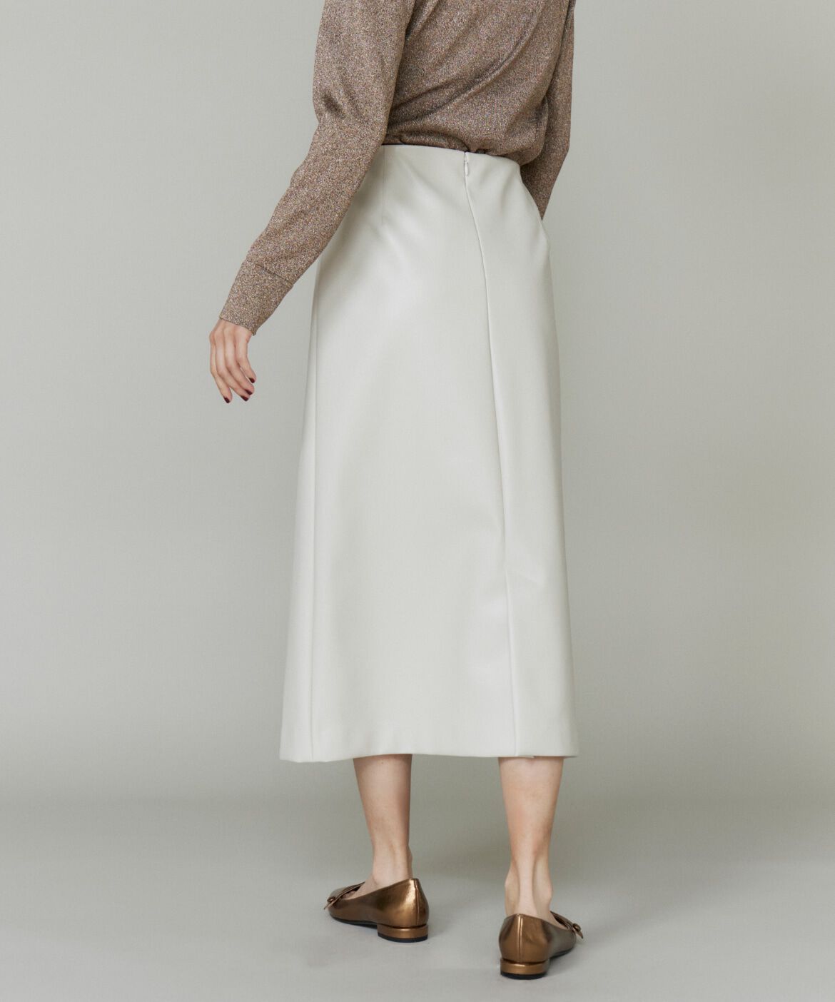 la veille by SUPERIOR CLOSET「《大きいサイズ》フェイクレザースカート」|台形|