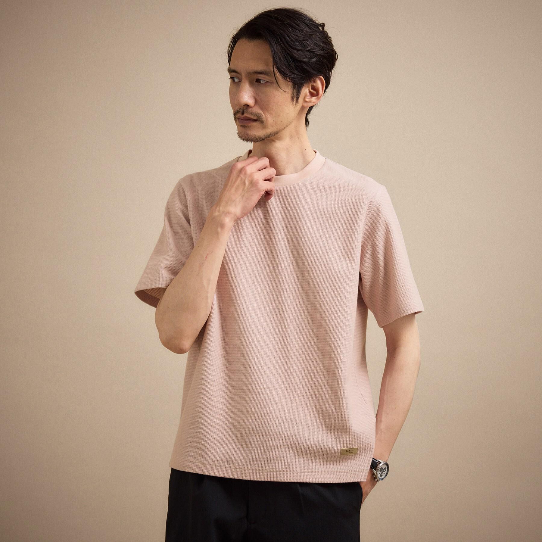 TAKEO KIKUCHI「【抗菌防臭】ステイフレッシュ Tシャツ」|Tシャツ・カットソー|ピンク(071)