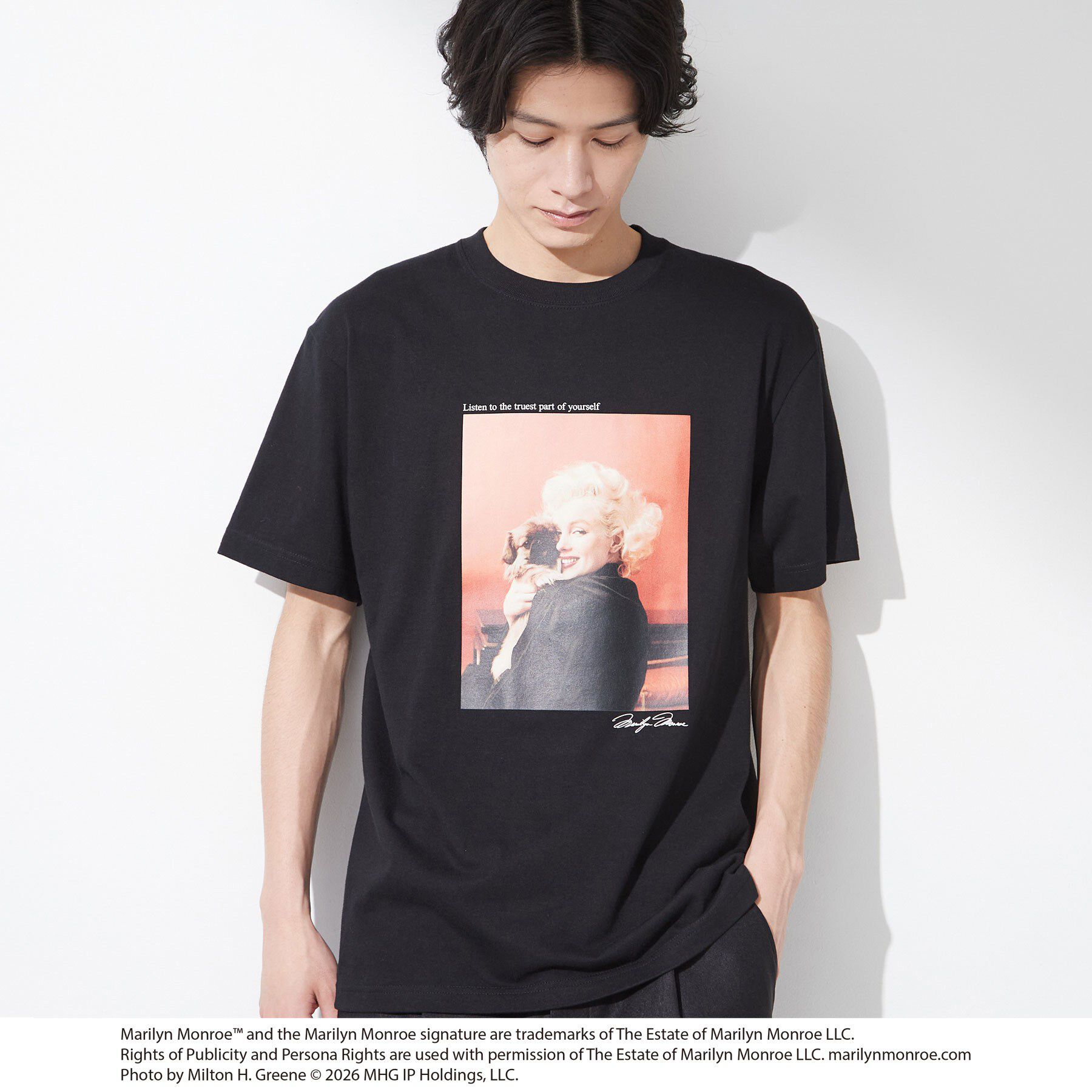 THE SHOP TK「別注マリリン・モンロー / グラフィック半袖Tシャツ」|Tシャツ・カットソー|ブラック(119)