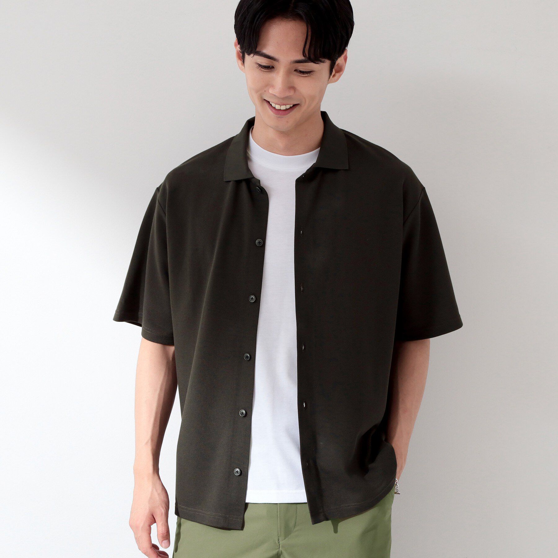 THE SHOP TK「【半袖シャツ＋インナー セットアイテム】カノコ半袖シャツ＆半袖Tシャツ」|カーディガン|