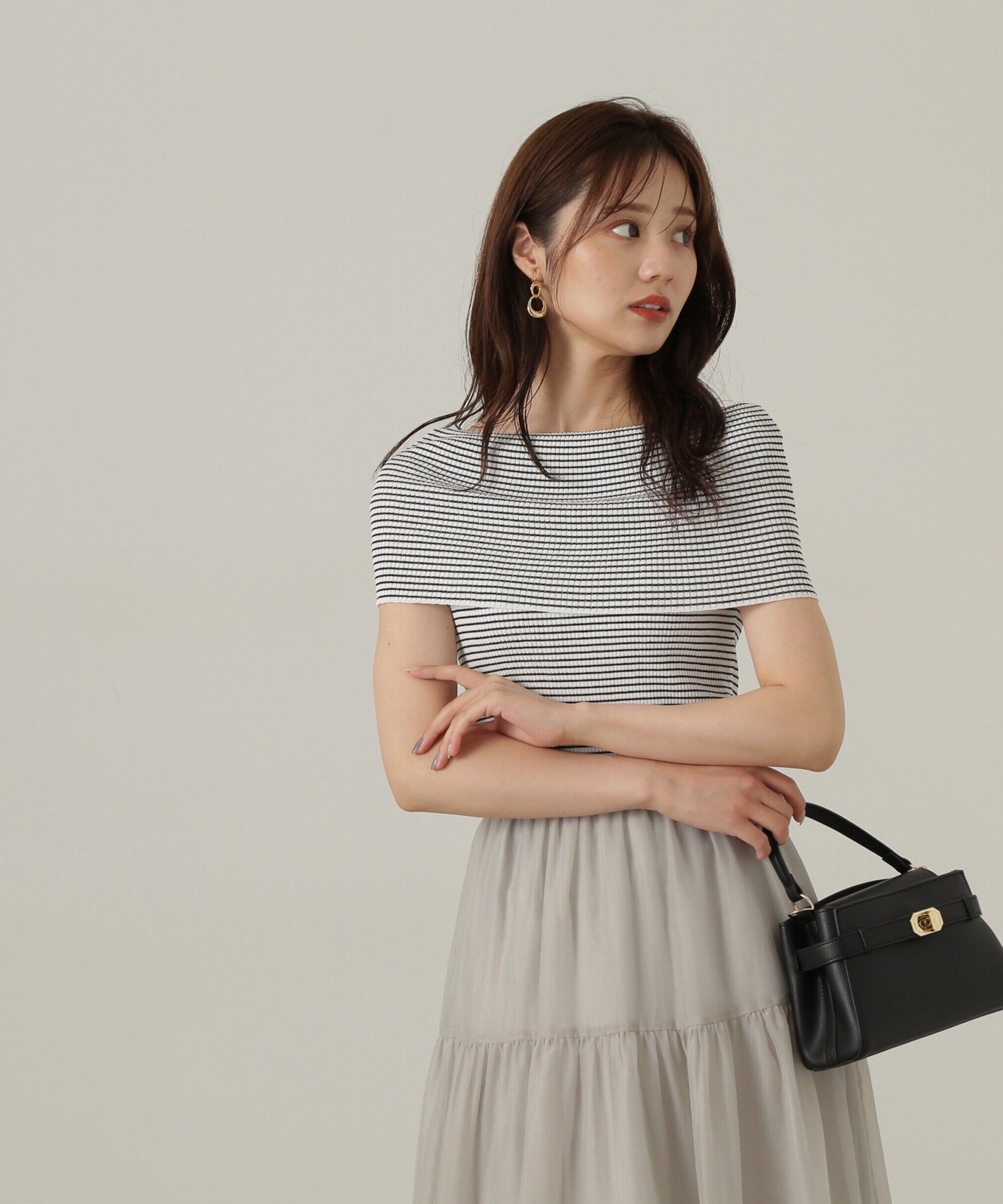 PROPORTION BODY DRESSING「オフショルノースリニット」|ニット・セーター|
