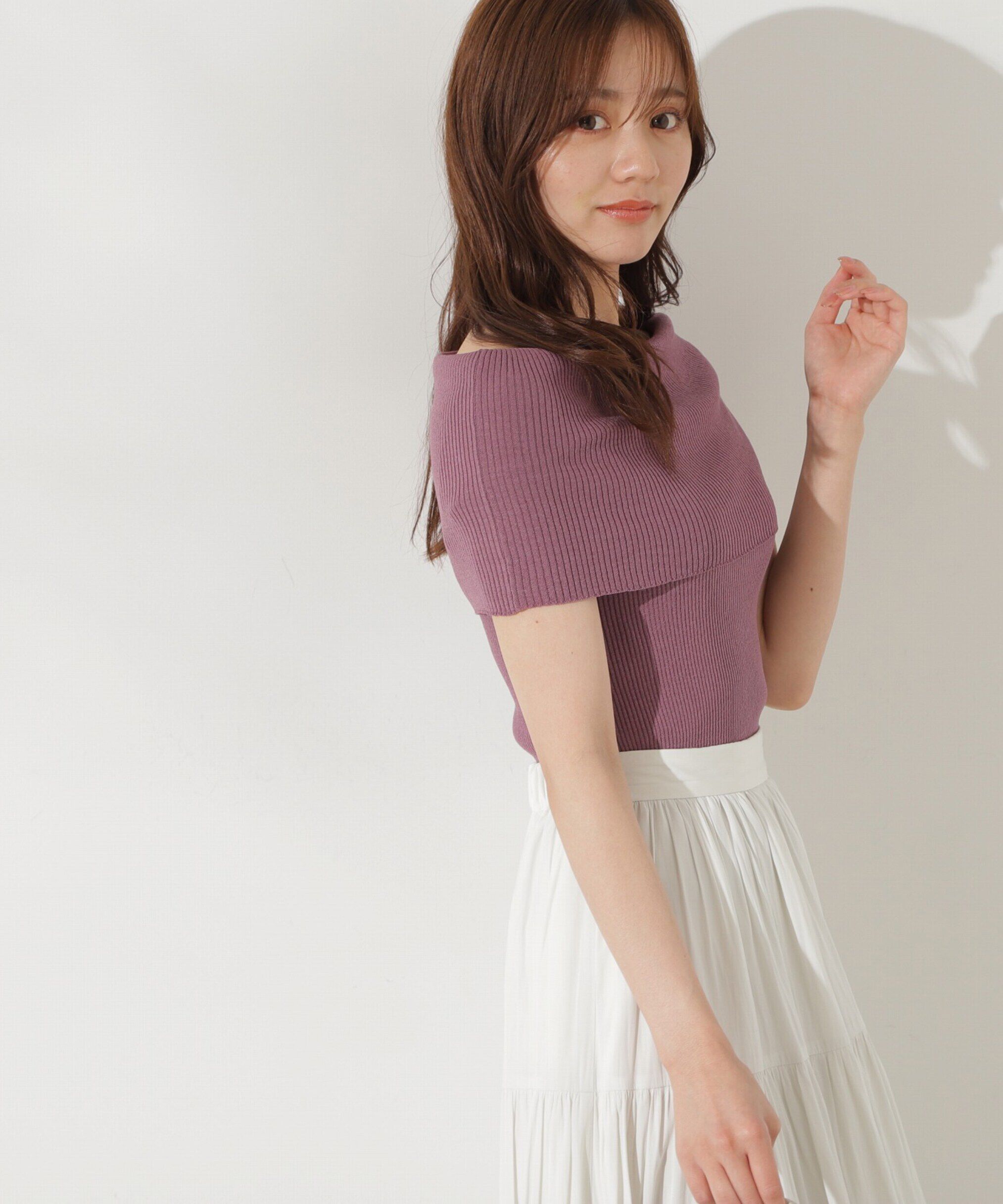 PROPORTION BODY DRESSING「オフショルノースリニット」|ニット・セーター|
