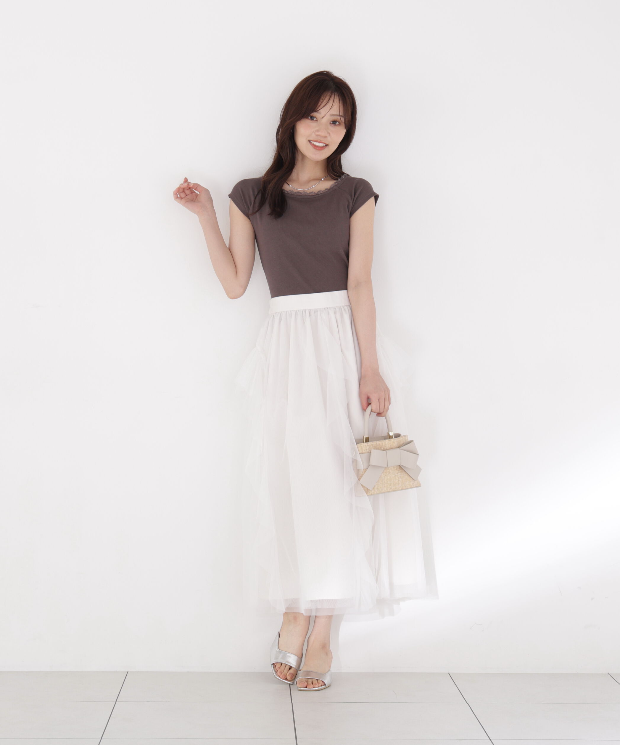 PROPORTION BODY DRESSING「＜中川紅葉さん着用＞ラッフルチュールスカート」|スカート|