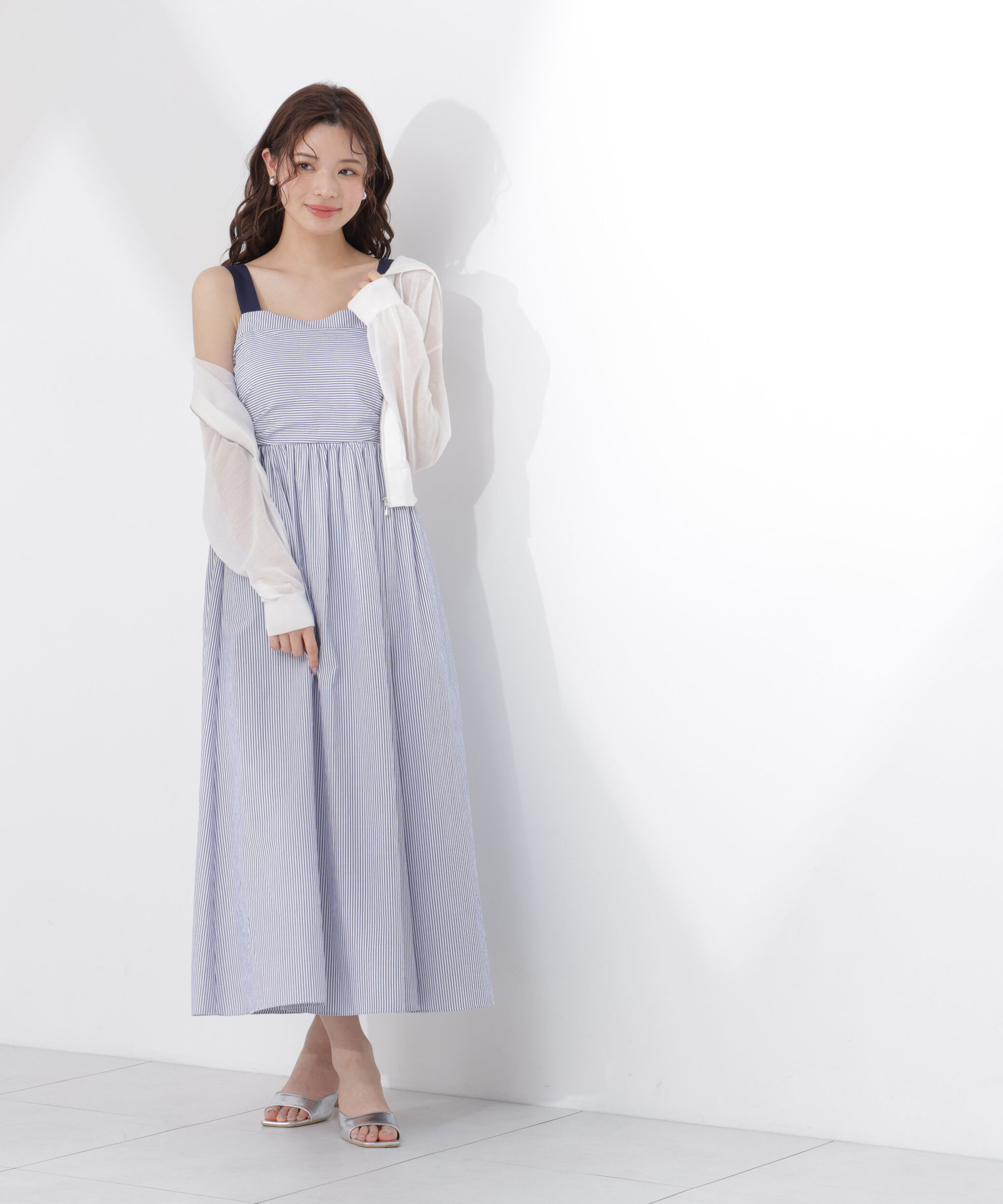 PROPORTION BODY DRESSING「＜中川紅葉さん着用＞ストライプキャミワンピース」|ワンピース|