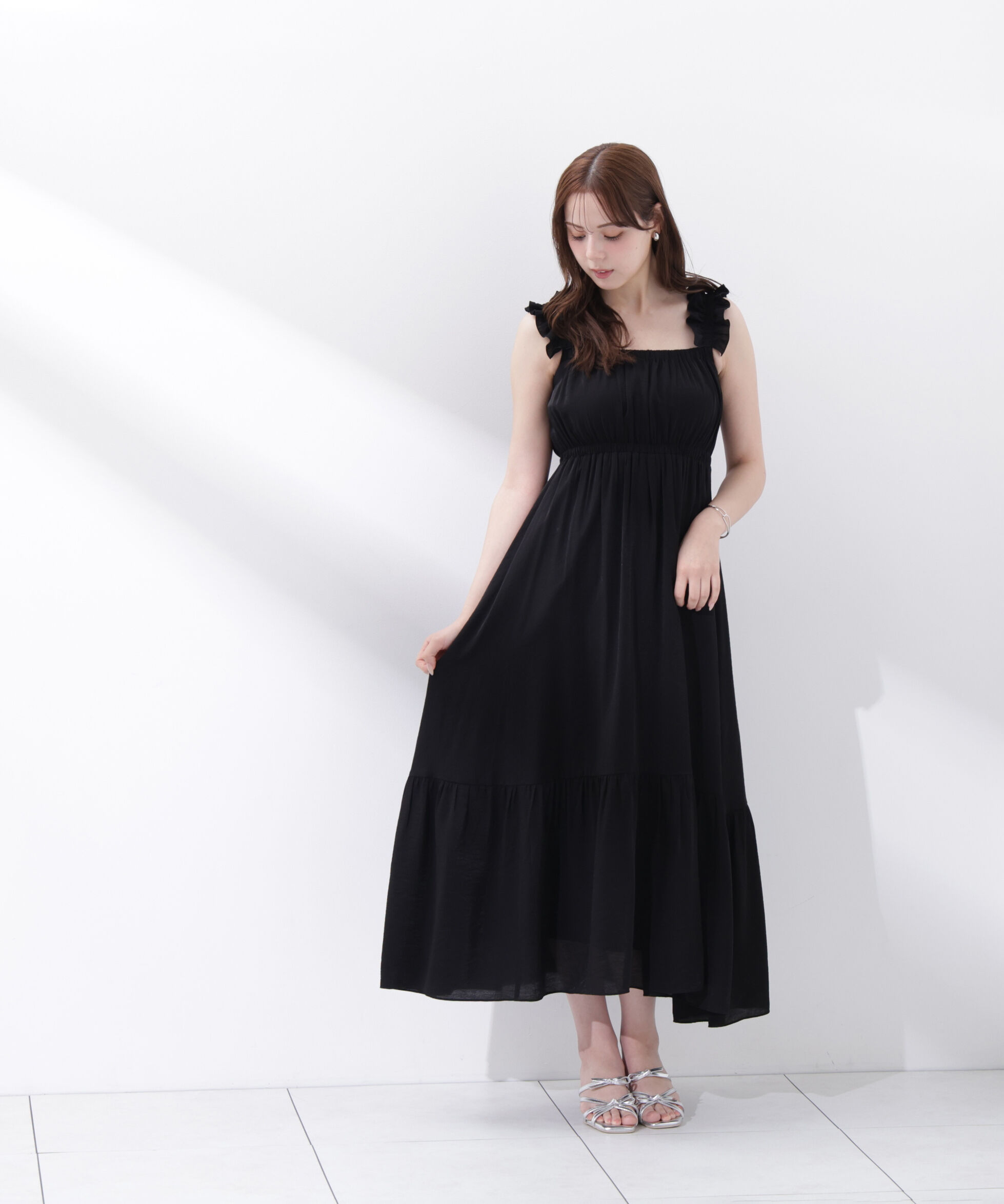 PROPORTION BODY DRESSING「＜EDIT COLOGNE＞フリルショルダーティアードワンピース」|ワンピース|