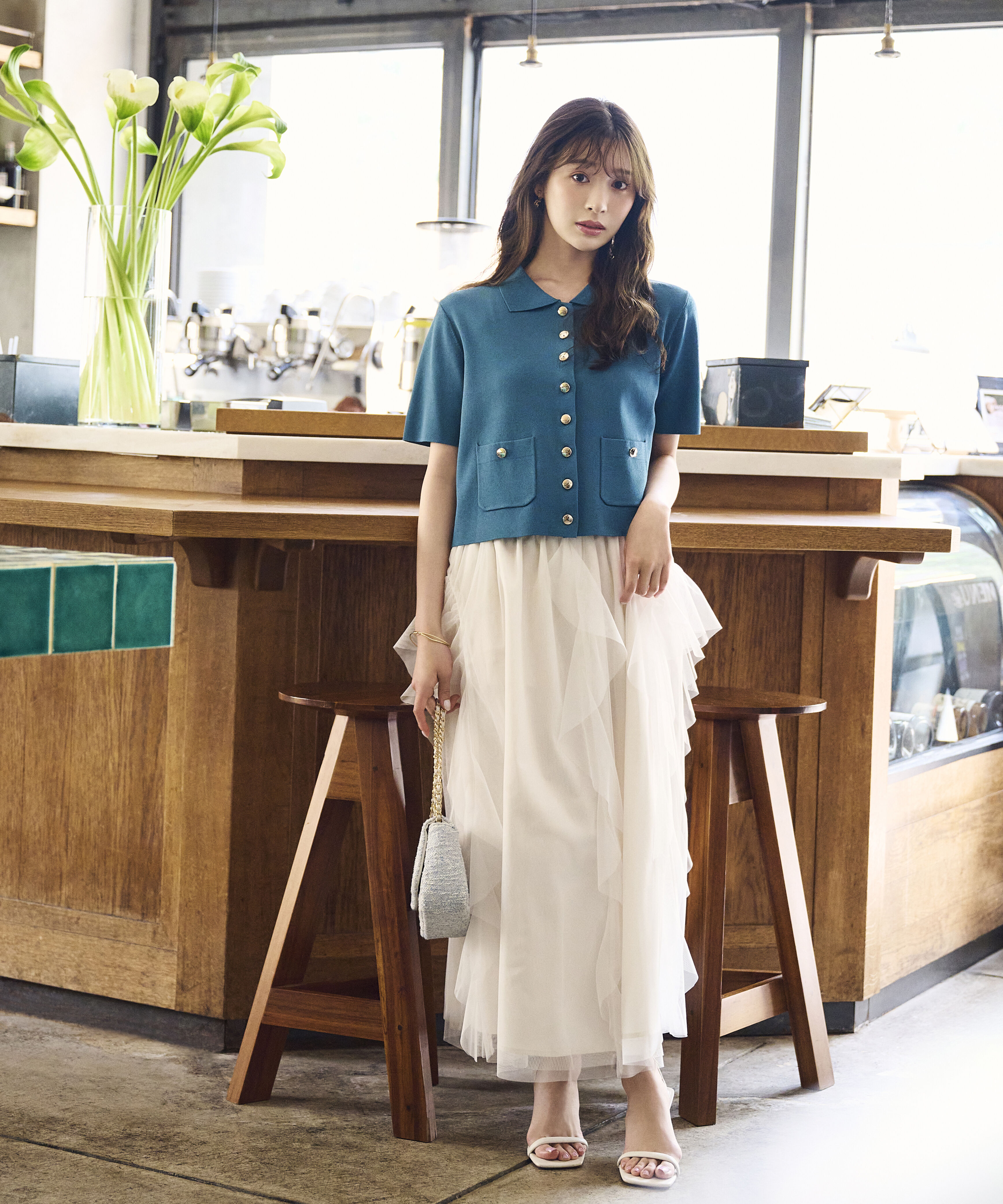 PROPORTION BODY DRESSING「<中川紅葉さん着用><ｳｫｯｼｬﾌﾞﾙ/UVｶｯﾄ/接触冷感>ﾎﾟﾛ衿ﾆｯﾄ  」|カーディガン|