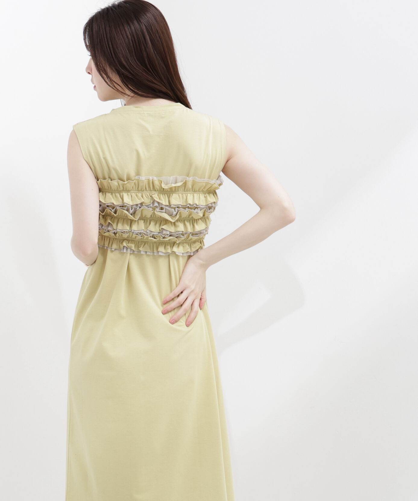 PROPORTION BODY DRESSING「〈a/mie〉フリルベア付きカットワンピース」|ワンピース|