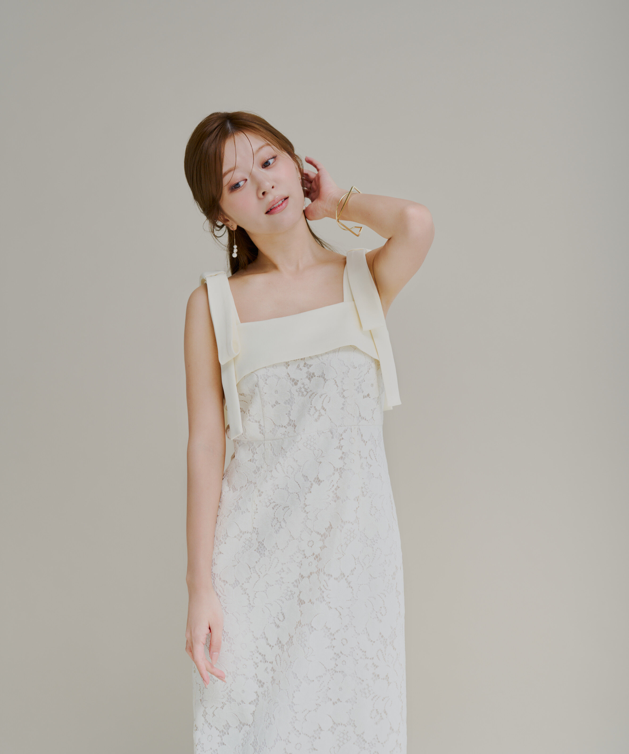 PROPORTION BODY DRESSING「リボン付きレースワンピース」|ワンピース|