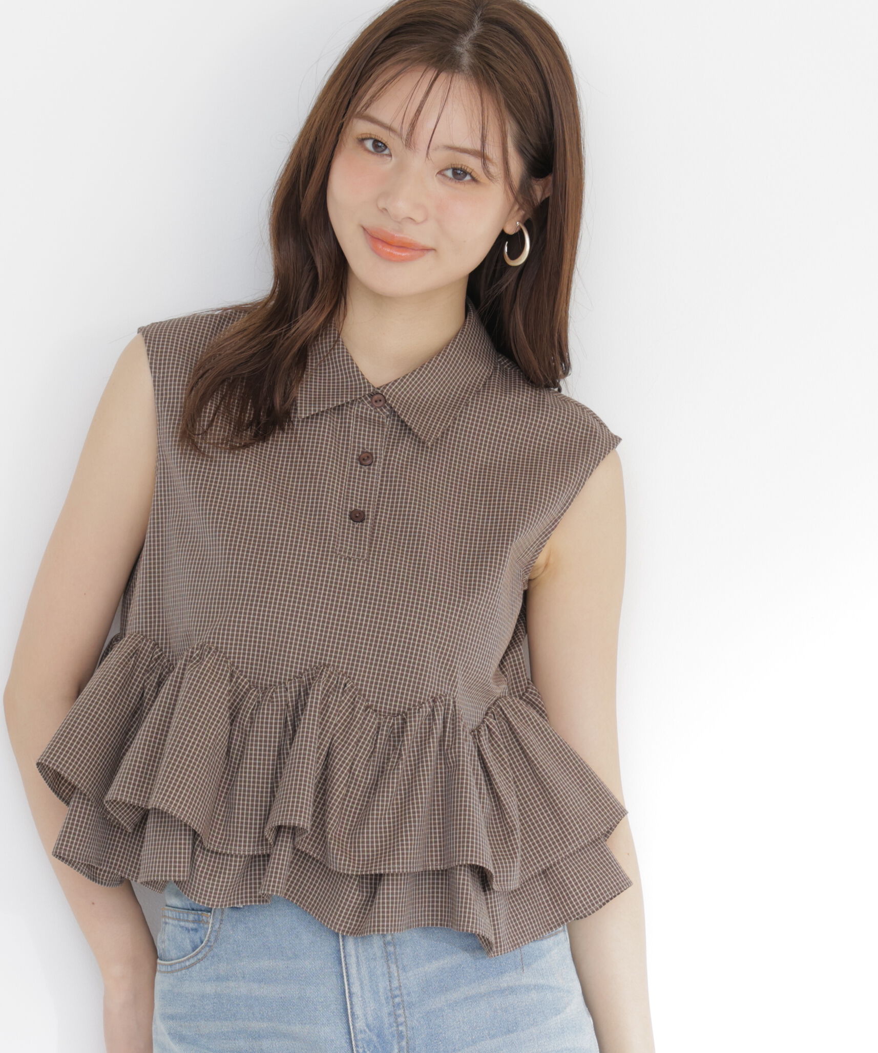PROPORTION BODY DRESSING「＜a/mie＞フリルヘムブラウス」|シャツ・ブラウス|
