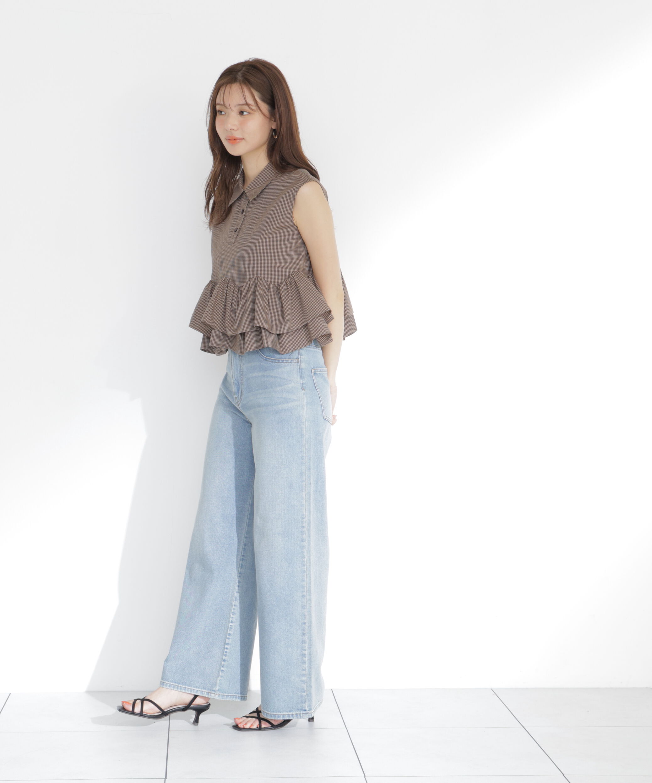 PROPORTION BODY DRESSING「＜a/mie＞フリルヘムブラウス」|シャツ・ブラウス|