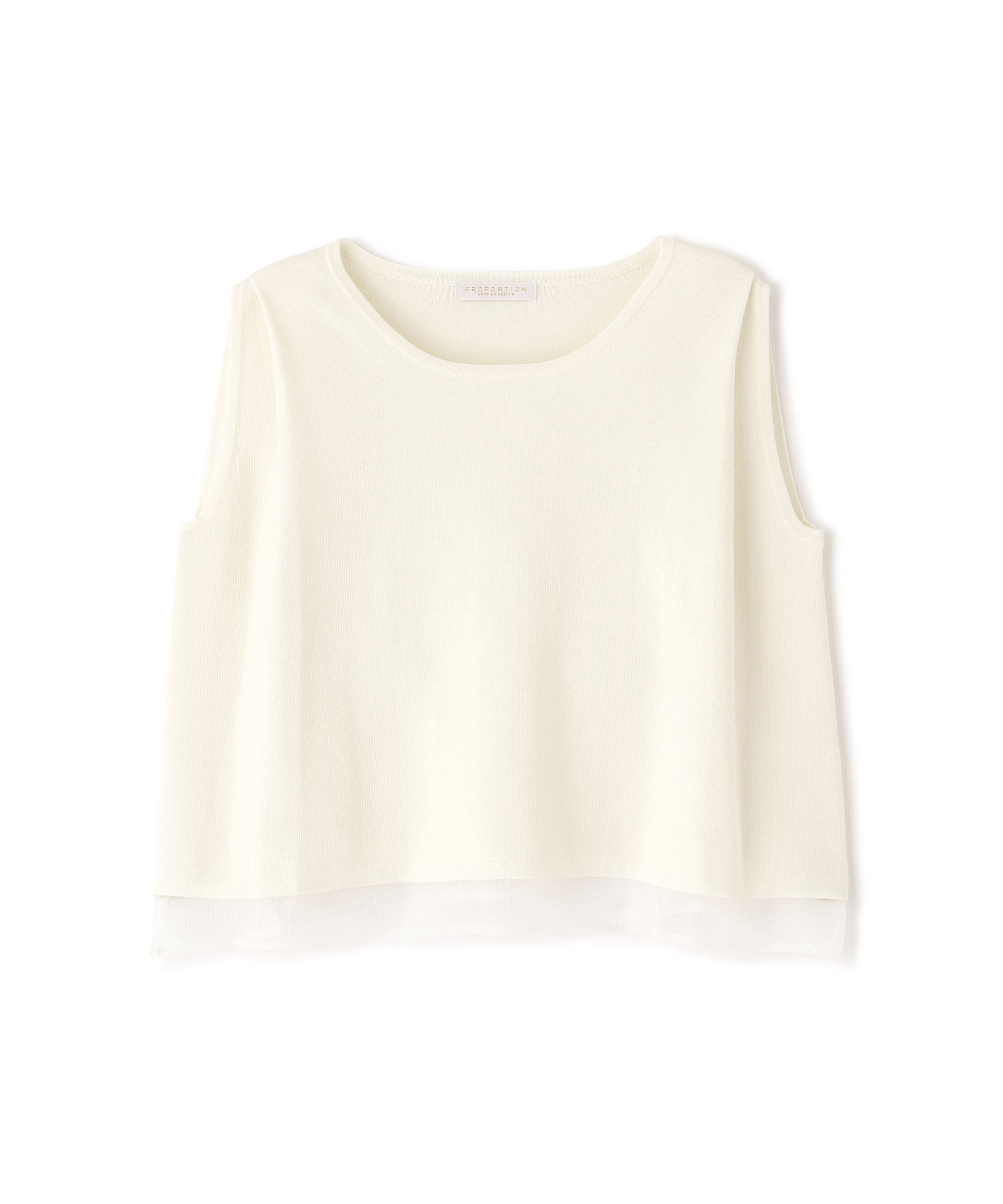 PROPORTION BODY DRESSING「シアー切替ノースリーブニット」|ニット・セーター|
