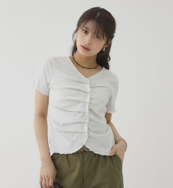 archives「ハーフスリーブフロントタックカットＴＯＰＳ」|Tシャツ・カットソー|