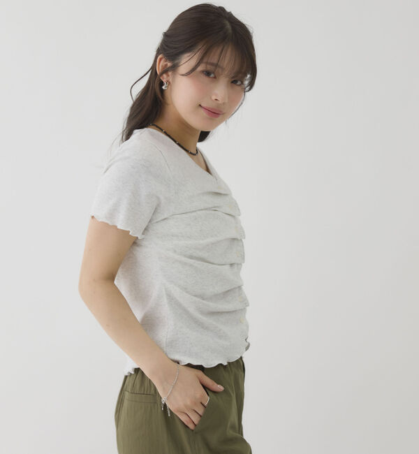 archives「ハーフスリーブフロントタックカットＴＯＰＳ」|Tシャツ・カットソー|