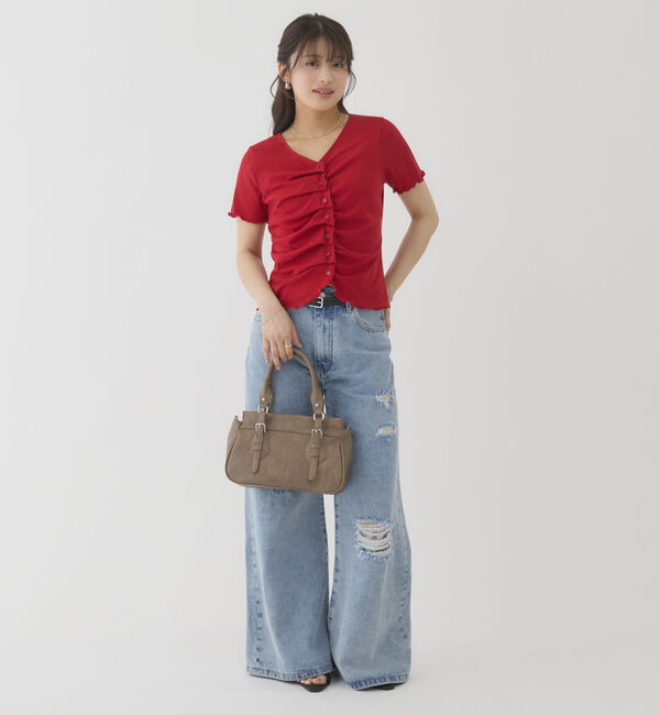 archives「ハーフスリーブフロントタックカットＴＯＰＳ」|Tシャツ・カットソー|