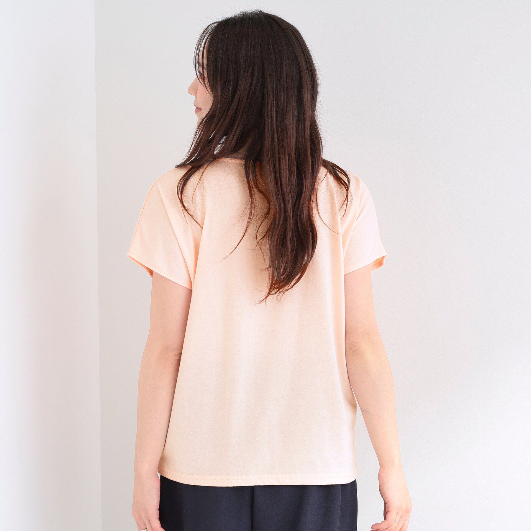 SHOO･LA･RUE「【ひんやり/UV】レース切替で華やかに 大人の選ぶ上品Tシャツ」|Tシャツ・カットソー|