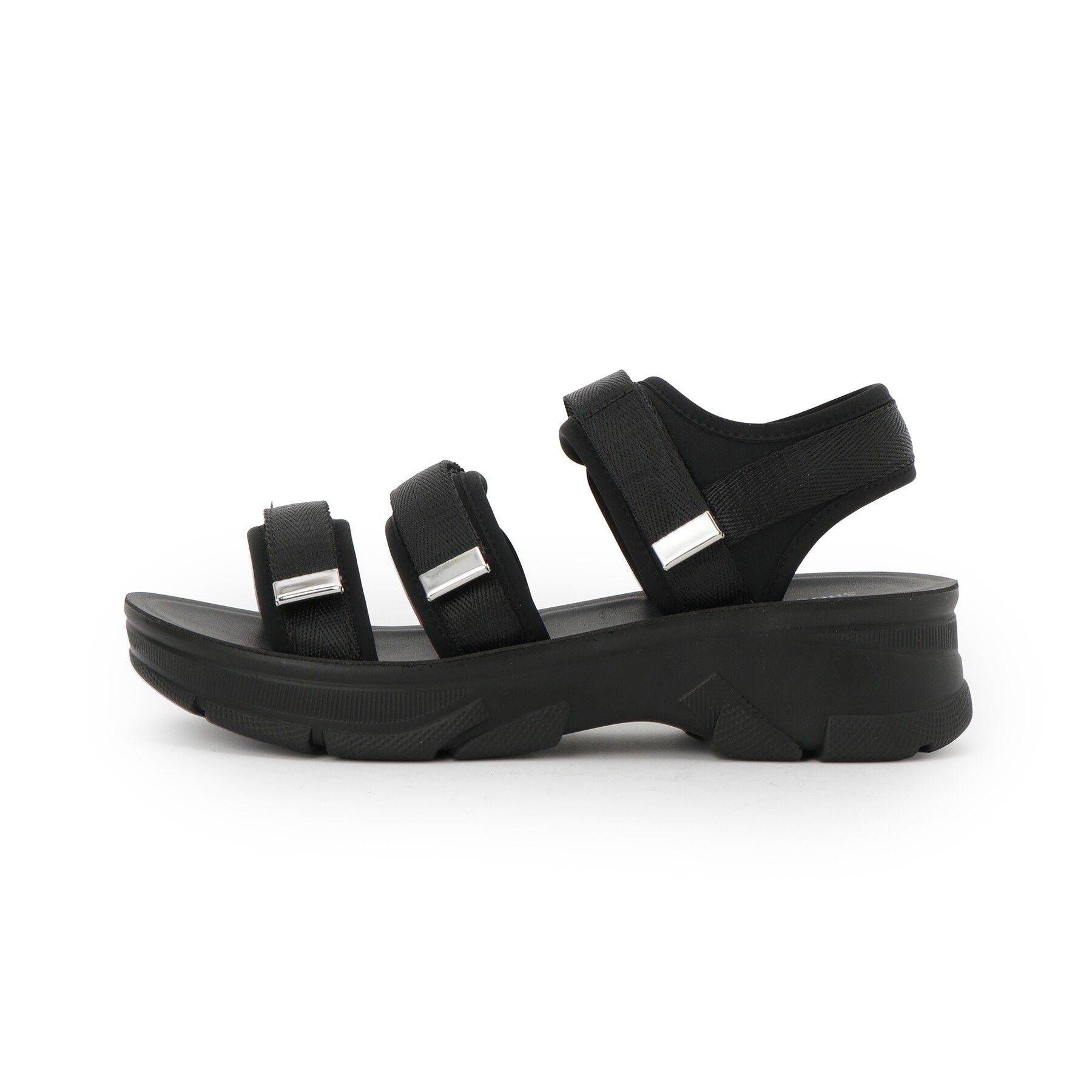 SHOO･LA･RUE「【テープでサイズ調節可】 厚底ソールで美脚効果 大人のスポーツサンダル」|サンダル|