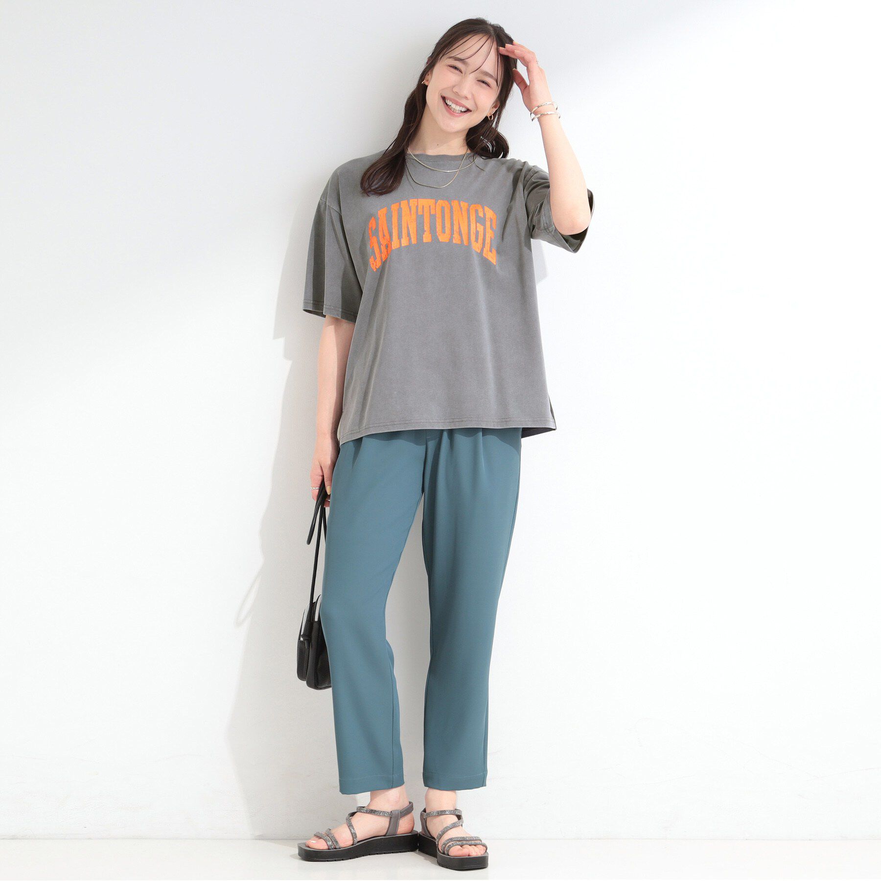 SHOO･LA･RUE「【ひんやり/S-LL/洗濯機可】選べる3柄 ヴィンテージ風こなれアソートTシャツ」|Tシャツ・カットソー|