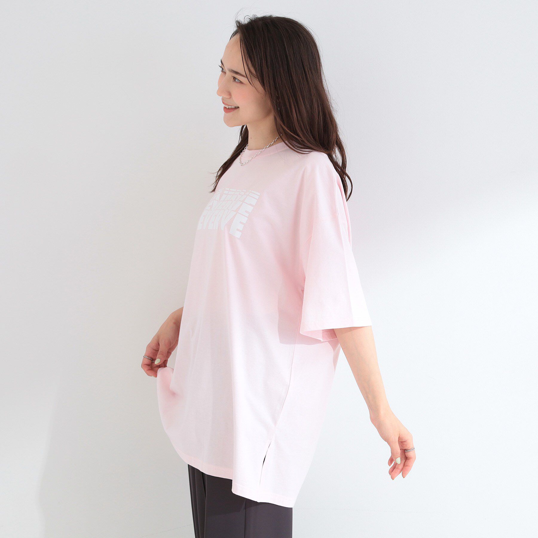 SHOO･LA･RUE「【ひんやり】ゆるっと体型カバー BIGアソートTシャツ」|Tシャツ・カットソー|