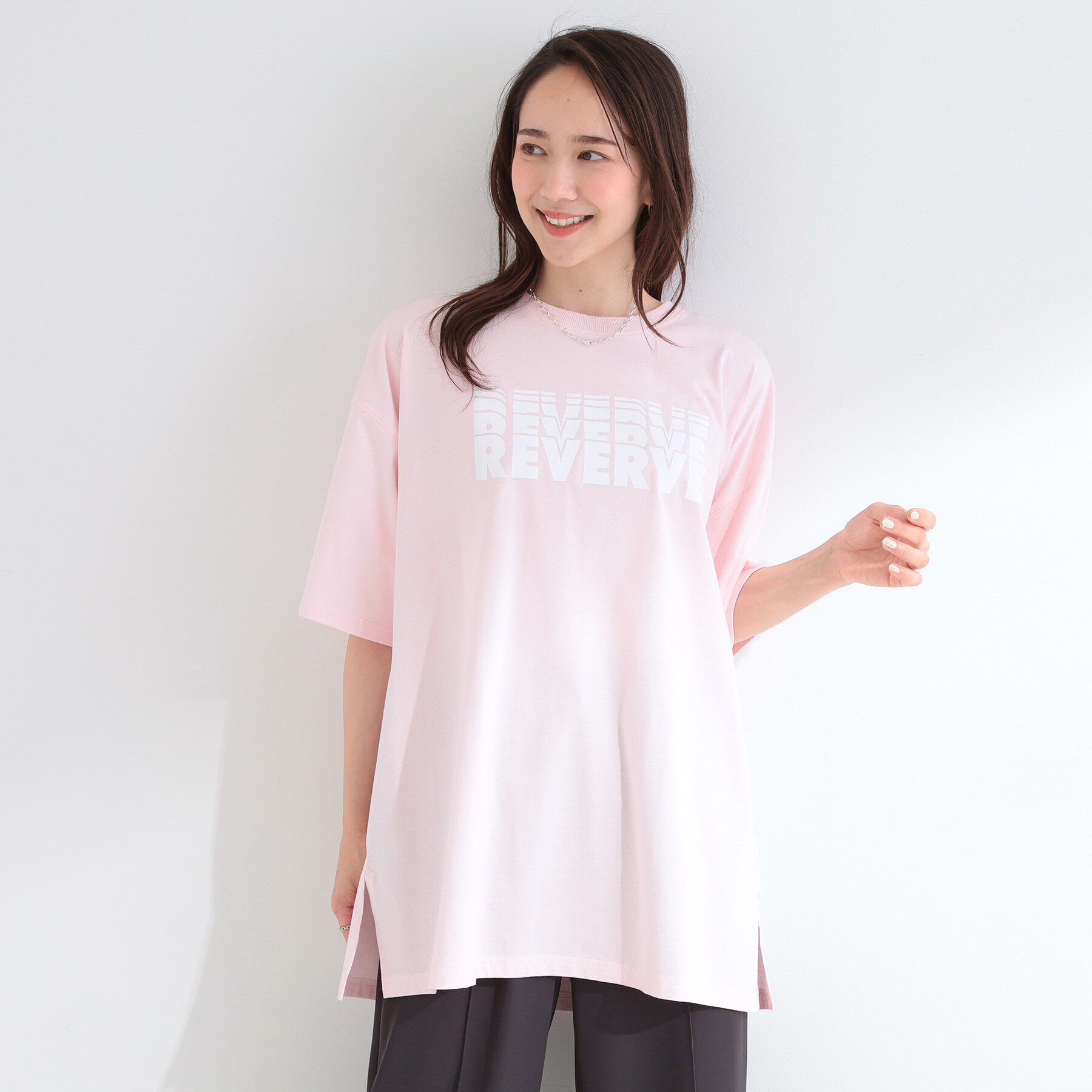 SHOO･LA･RUE「【ひんやり】ゆるっと体型カバー BIGアソートTシャツ」|Tシャツ・カットソー|