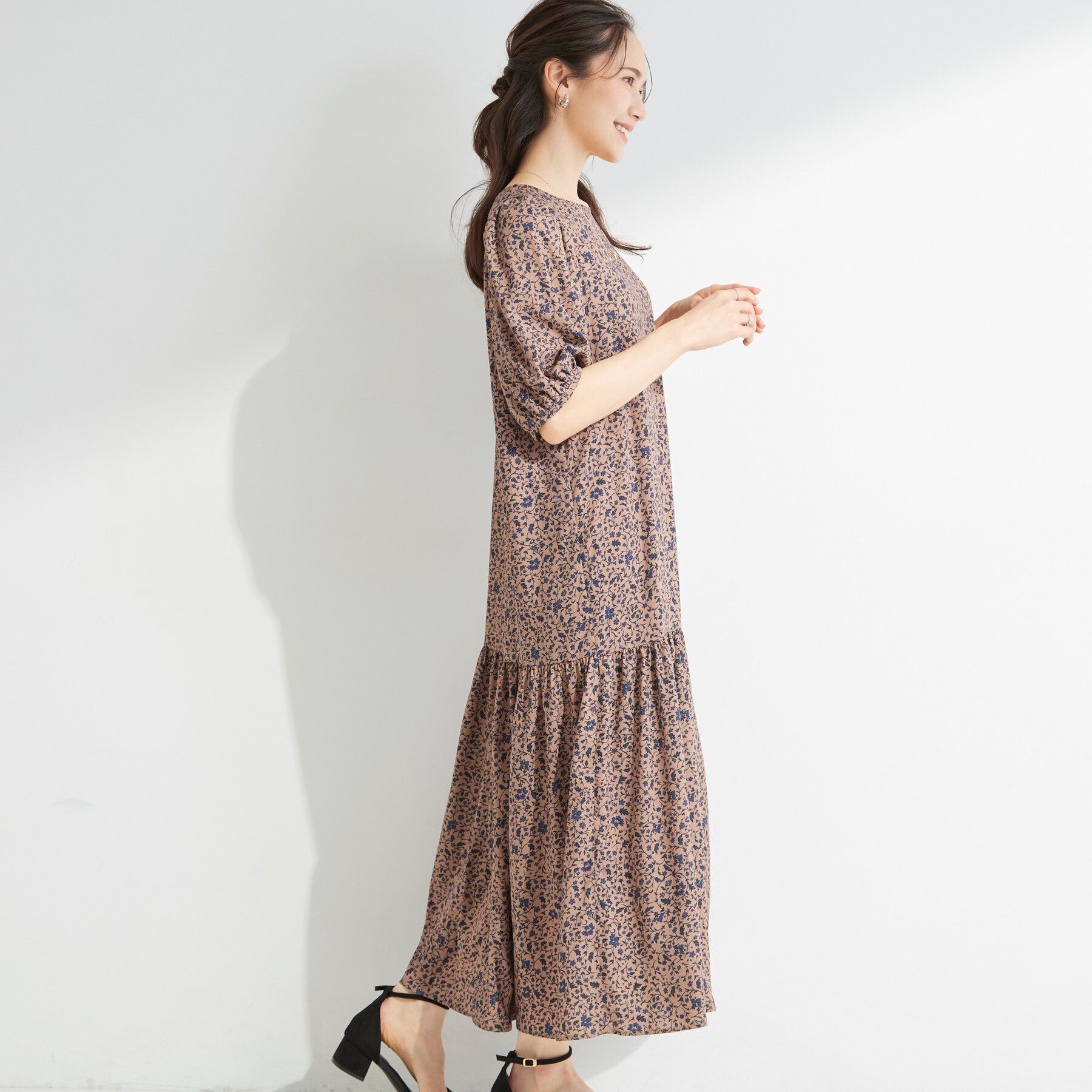 SHOO･LA･RUE「花柄ティアードワンピース」|ワンピース|